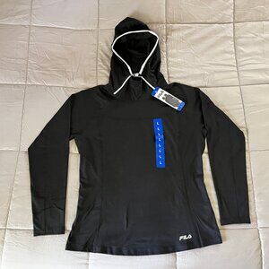 Fila Womens Midweight Training Pullover Hoodie * Size L * Black * Wicking * NWT